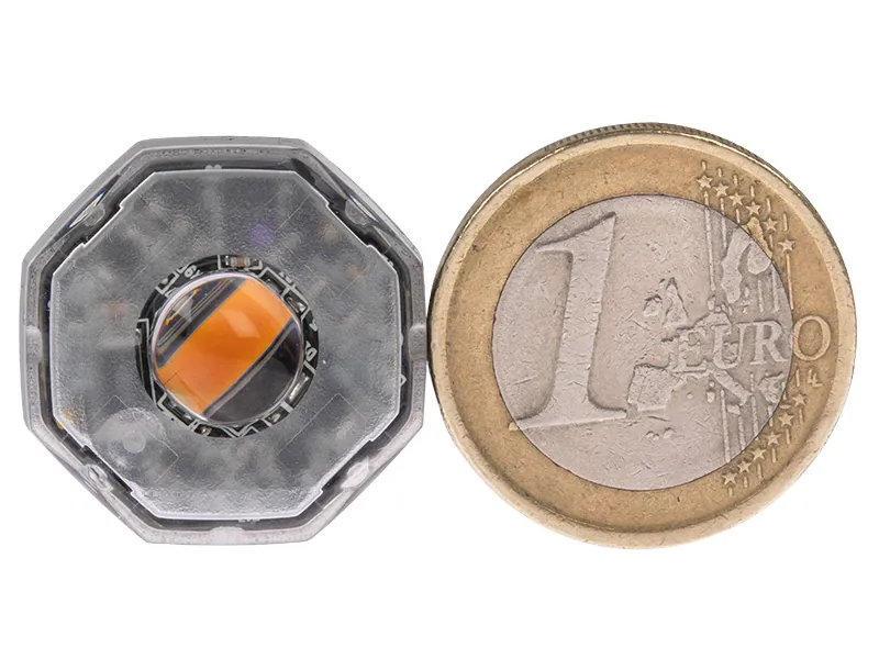 Axixtech Octa-Fit LED Advarselslys 12-24V 540lm Ravgul - Kompakt Stroboskoplys - Billede 5