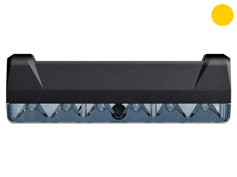 Axixtech Edge Dagger LED-advarselsblinkende lys 12-24V - Gul stroboskop med 18 blinkmønstre - Billede 3
