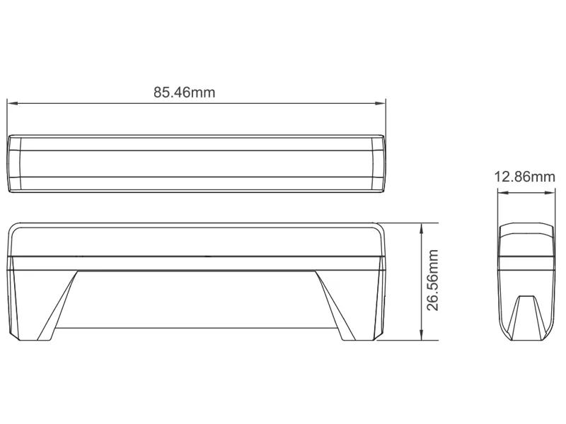 Axixtech Edge Dagger LED-advarselsblinkende lys 12-24V - Gul stroboskop med 18 blinkmønstre - Billede 5