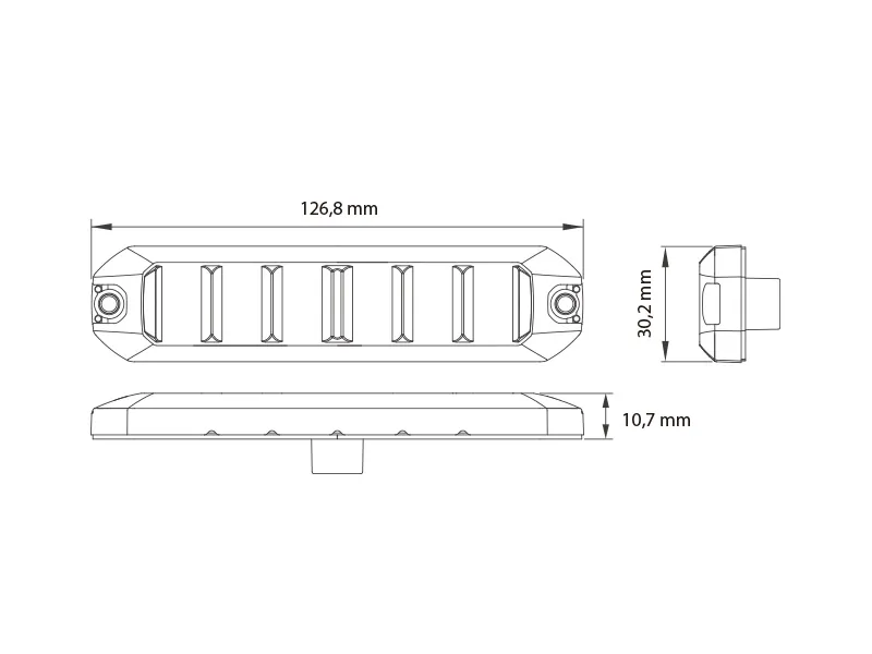 Optibeam FLEX LM6 Fleksibelt Advarselslys 12-24V - 6 LED Stroboskop - Billede 5