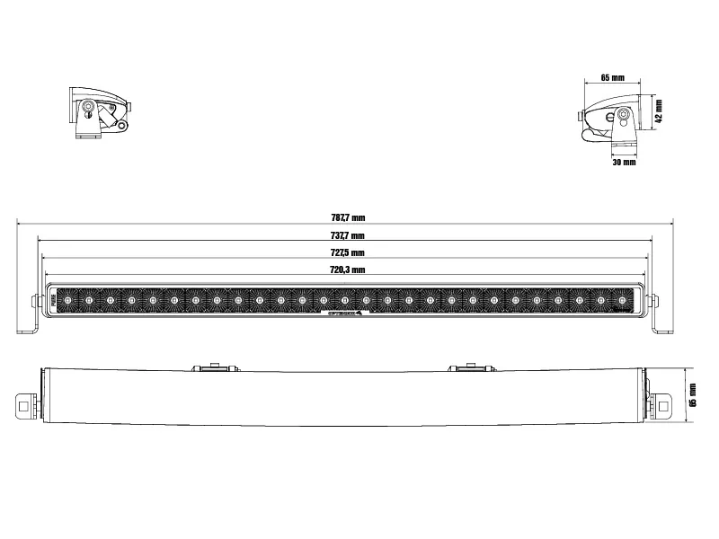 Optibeam Pure 730 Work LED-arbejdslysbar 23678lm 738 mm - Billede 4