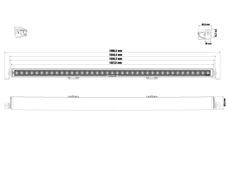 Optibeam Pure 1025 Work LED-arbejdslysbar 35000lm 1050 mm - Billede 3