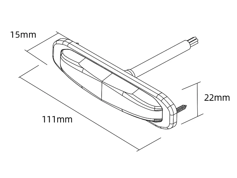 911Signal LED Horisontal Signallys 12-24V Ravgul - Ultra-tynd 15mm - Billede 8
