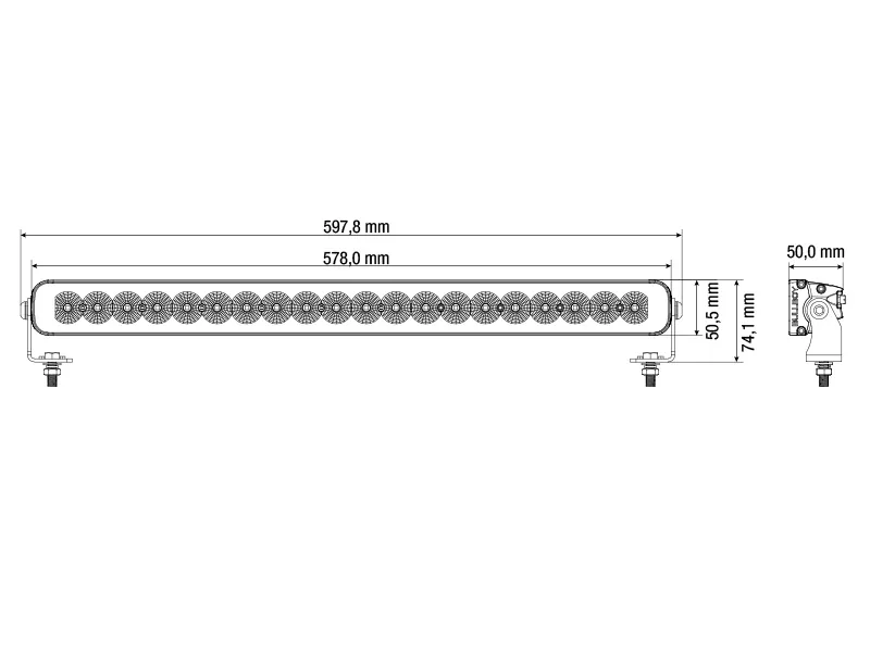 BULLBOY PROLINE REACTOR SINGLE 578 LED Arbejdslys Panel 17000lm 10-30V - Billede 2