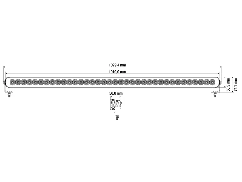BULLBOY PROLINE REACTOR SINGLE 1010 LED Arbejdslys Panel - 30000 lumen, 10-30V - Billede 2