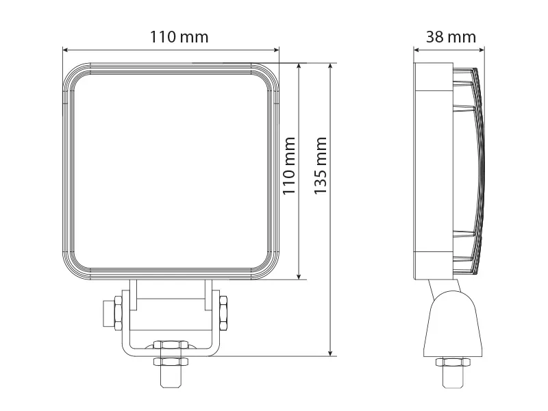 Bullboy Slim LED-arbejdslys rektangulært 18W 1440lm - Billede 2