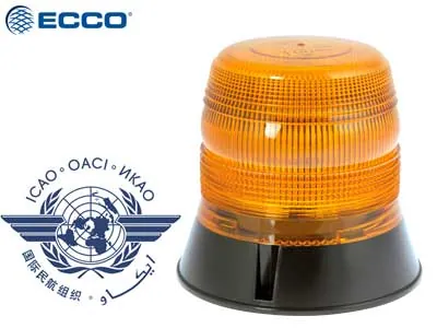 ECCO LED Flashing Beacon Amber 10-30V Rotorblink med Boltfastgørelse - Ledekstralys.dk