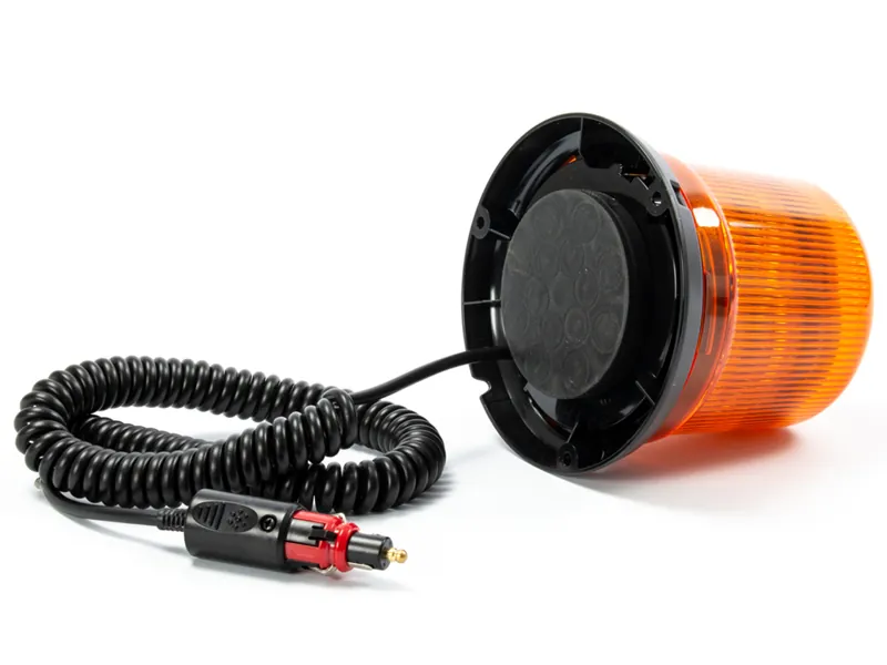 AXIXTECH LED Blinking Beacon 12-24V Amber Rotorblink med Magnetfæste - Billede 2