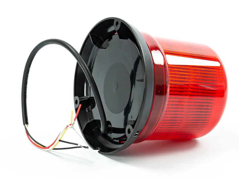 Axixtech LED Flash Beacon 12-24V Rotorblink med 3-Bolt Montering - Rød - Billede 2