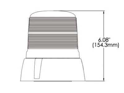LED Rotorblink 40W 12-24V - 15 LED'er med 11 Blinkmønstre og 3-Bolt Montering - Billede 2
