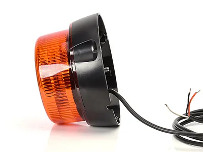 WAS LED Blinkblink Amber 12-24V med 3-bolts montering og 3m kabel - Billede 3