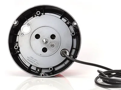 WAS LED Blinkblink Amber 12-24V med 3-bolts montering og 3m kabel - Billede 4
