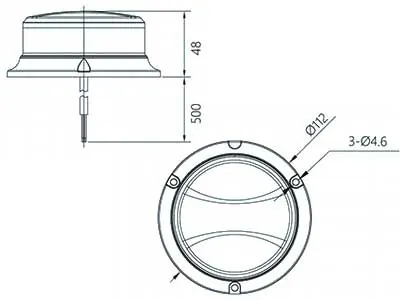LED Advarselsblink 42W 12-24V med 10 Blinkmønstre - Ravgul ECE R65 Godkendt - Billede 2