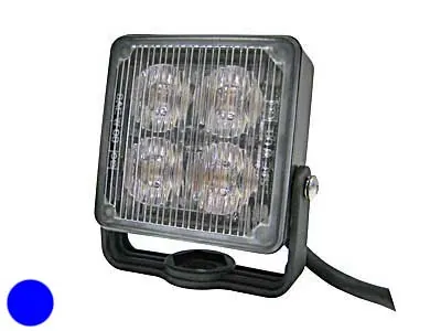 AXIXTECH LED Signal Lampe Blå 4x1W 12-24V - 19 Blinkmønstre - Ledekstralys.dk