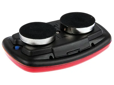 LED Advarselslys Batteridrevet - 18 LED'er - Rød - Magnetmontering - Billede 3