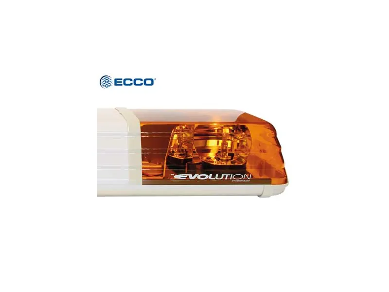 Ecco advarselslysbro halogen 742 mm 24V, 2 roterende, navneskilt - Billede 2