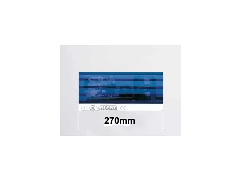 Ecco reserveglas blåt 270 mm, midterglas til advarselslysbro - Ledekstralys.dk