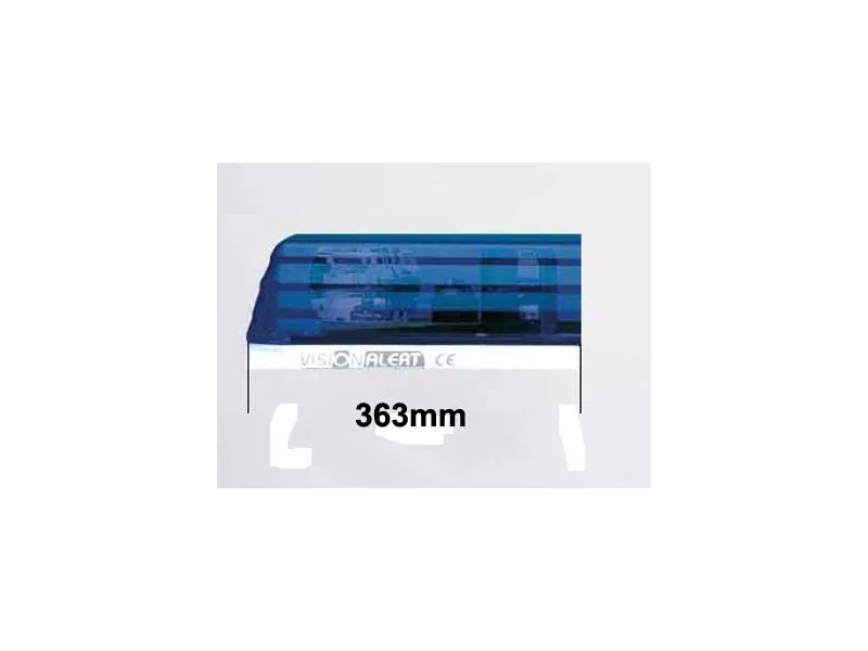 Ecco reserveglas blåt 363 mm, endeglas til advarselslysbro - Ledekstralys.dk