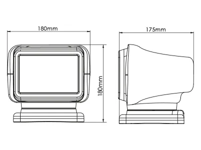 LED Search Light 50W 4000lm med Trådløs Fjernbetjening 12/24V - Billede 3