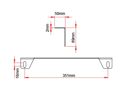 Auxiliary Light Rack monteringsbeslag til nummerpladelys - 389mm sort - Billede 3