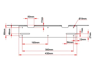 Auxiliary Light Rack - Ekstra lysbeslag bag nummerplade til HD modeller 606mm - Billede 2