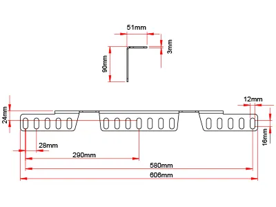 Auxiliary Light Rack - Ekstra lysbeslag bag nummerplade til HD modeller 606mm - Billede 3