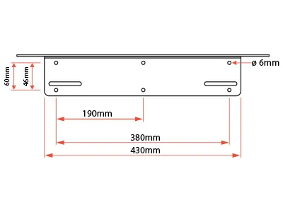 Ekstra Lysmonteringsbøjle 550mm - Til 3 Runde Lygter eller Langstrålende Lamper - Billede 2