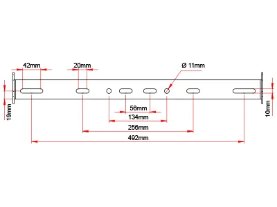 X-vision Auxiliary Light Rack til DOMIBAR 1605-NS3717 - 573mm Monteringsbeslag - Billede 5