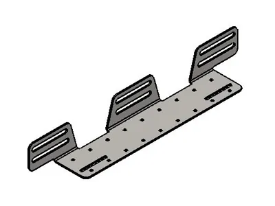 Auxiliary Light Rack i Rustfrit Stål - Holder til 3 Lamper - 566mm - HD Model 3mm - Billede 2