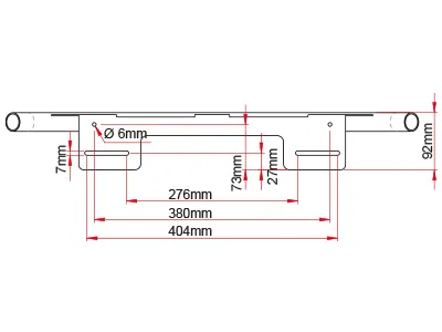 Auxiliary Light Rack - Monteringsbeslag til Ekstra Lys bag Nummerplade 666mm Aluminium Sort - Billede 2
