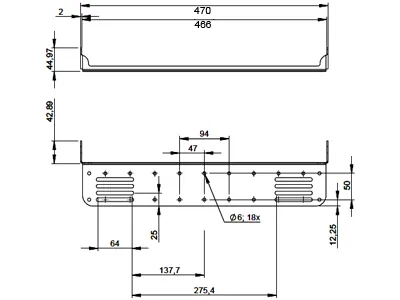 Monteringsbeslag til Seeker Ultima 20 - Til Montering Bag Nummerplade 470mm - Billede 3