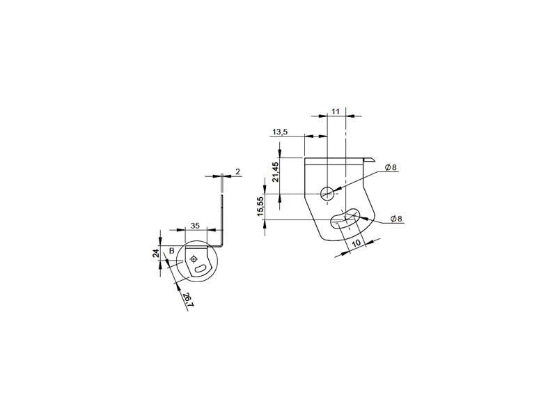 Nummerpladebeslag til X-Vision Optima 12 bag EU-plade, 585 mm - Billede 2