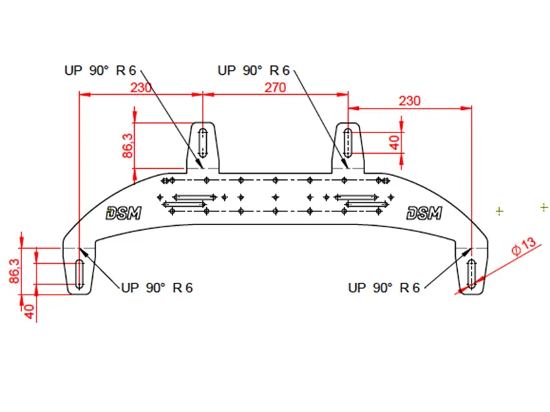 Ekstralysramme til fire lygter bag EU-nummerplade, sort HD 790 mm - Billede 6