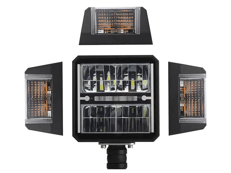 BULLBOY AGRILINE Snowplow Light LED Forlygter 12/24V 1800/3600lm med Varme og Blinklys - Billede 4