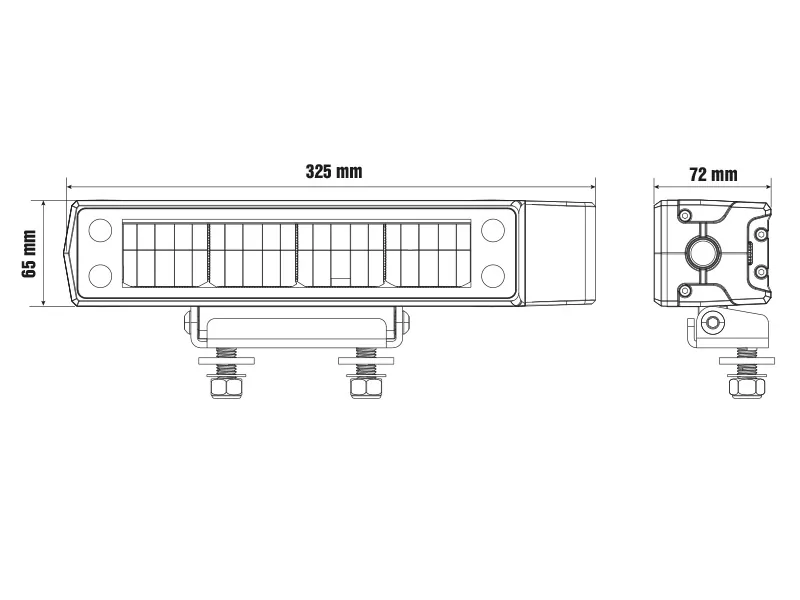 OPTIBEAM AURA LED Sneplovlygte Venstre 1800/3600lm 12-24V med Varmelegning - Billede 9
