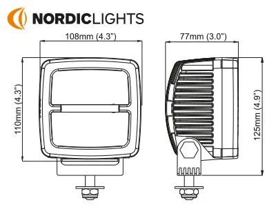 Nordic Lights SCORPIUS N42 LED Arbejdslampe 9-32V 1350lm 5700K - Billede 3