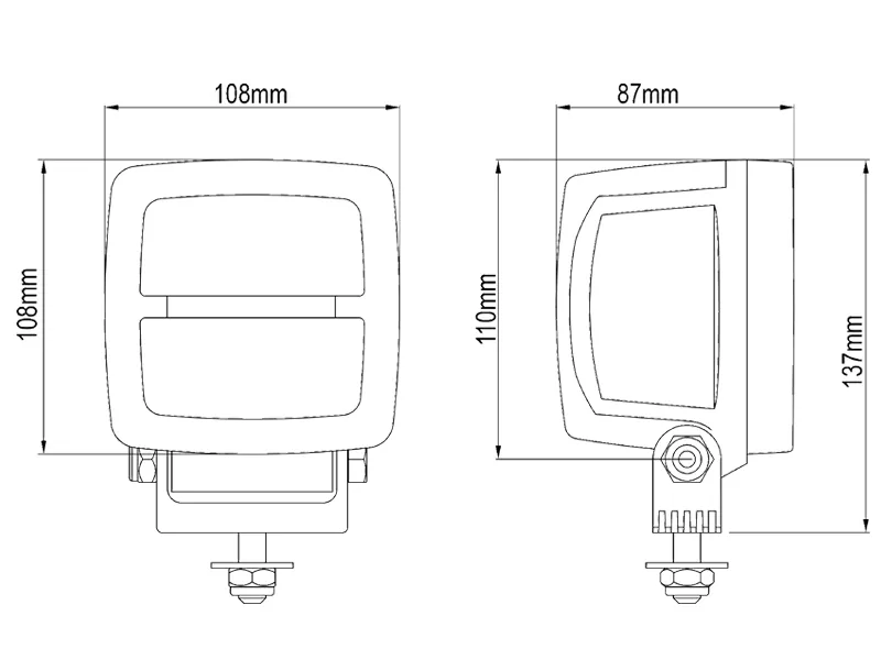 Nordic Lights Scorpius Pro N4404 LED Arbejdslys 12-24V 5000lm Wide Flood - Billede 2