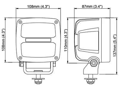Nordic Lights Scorpius Pro 445 LED Arbejdslys 12-24V 4400lm Wide Flood - Billede 2