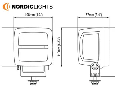 Nordic Lights Scorpius 400 Blue Sprøjtelys 9-32V til Landbrugsmaskiner - Billede 2