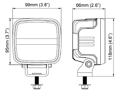 Nordic Lights Scorpius Go 420 LED Arbejdslys - 3000lm, 9-32V, Flood - Billede 3
