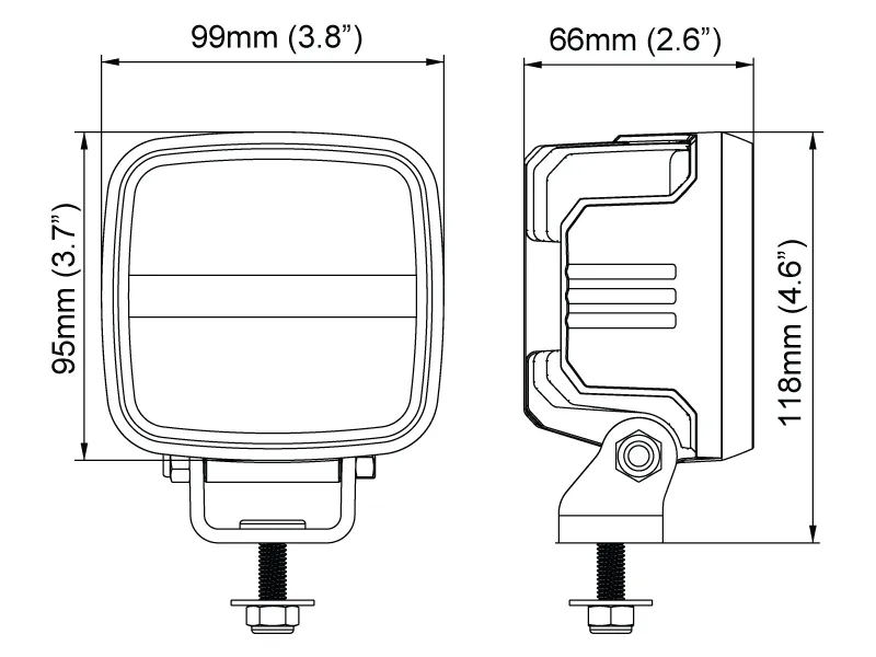 Nordic Lights Scorpius Go 420 LED Arbejdslys Rød - 3000lm 12-24V Wide Flood - Billede 3