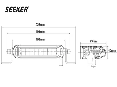 SEEKER Ultima 10 LED Fjernlys - 4x Philips ZES - 900lm - 9-36V - Billede 5