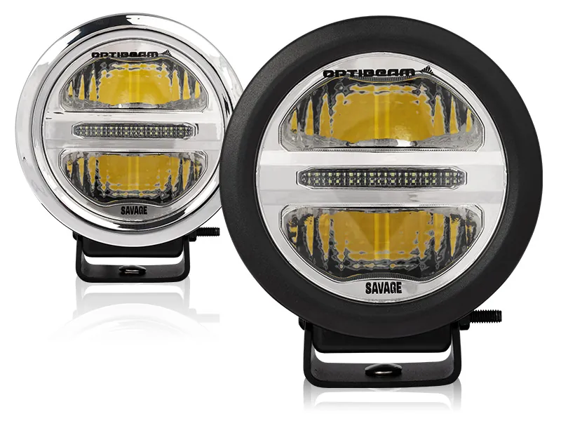 Optibeam Savage 5 LED Fjernlyslygte 2000lm 9-36V med Positionslys - Billede 4