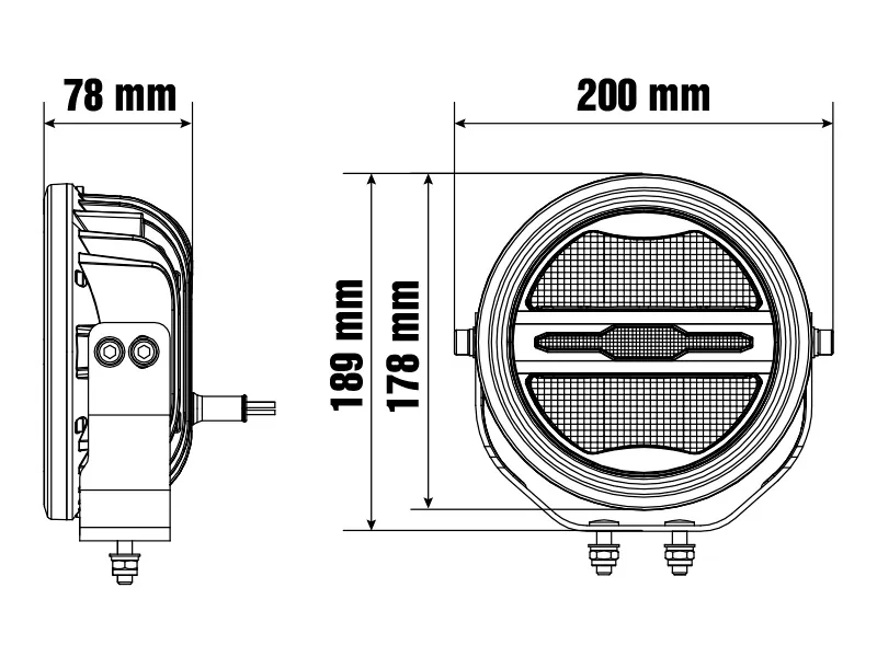 Optibeam Savage 7 LED Fjernlyslampe 6200lm 9-36V med Positionslys - Billede 10