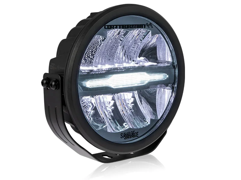 Optibeam Savage 9 LED Fjernlys 7200lm 9-36V med Hvid/Gul Positionslys - Billede 2