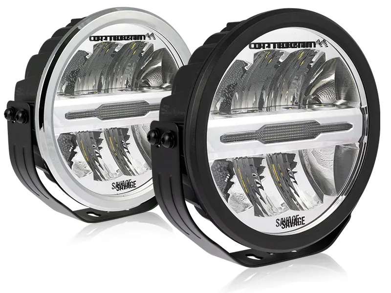 Optibeam Savage 9 LED Fjernlys 7200lm 9-36V med Hvid/Gul Positionslys - Billede 3