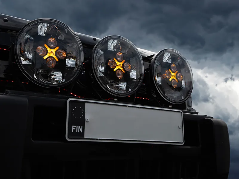 OPTIBEAM NIN9 LED Fjernlyslygte 14000lm 9-36V - Kraftig Ekstra Lygte til Køretøjer - Billede 9