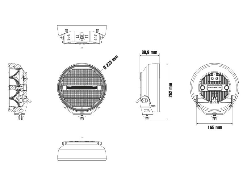 Optibeam Elites 9" Heated LED-ekstralys med opvarmet glas 9-36V - Billede 4