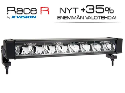 X-VISION Race R8 LED Fjernlysrampe 8x High Power LED 10-30V 429mm - Ledekstralys.dk