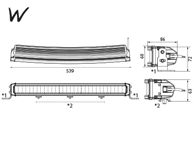 W-Light Comber 550 LED Arbejdslys 13500lm 12-48V - Ekstra Lygter til Køretøjer - Billede 5